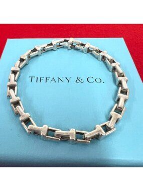 Tiffany & Co T Narrow Bracelet 925 Sterling Silver